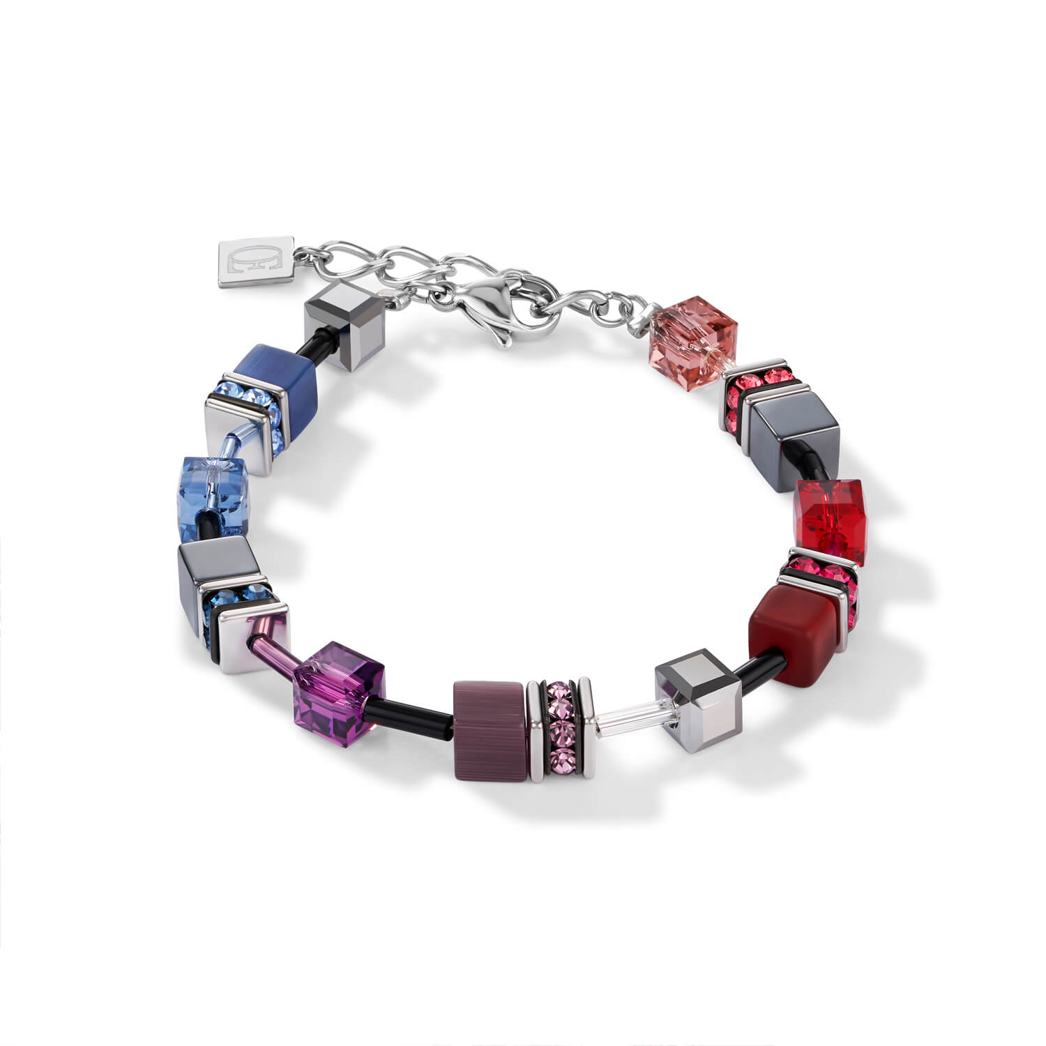 Multicolour Art Nouveau Geo Cube Bracelet