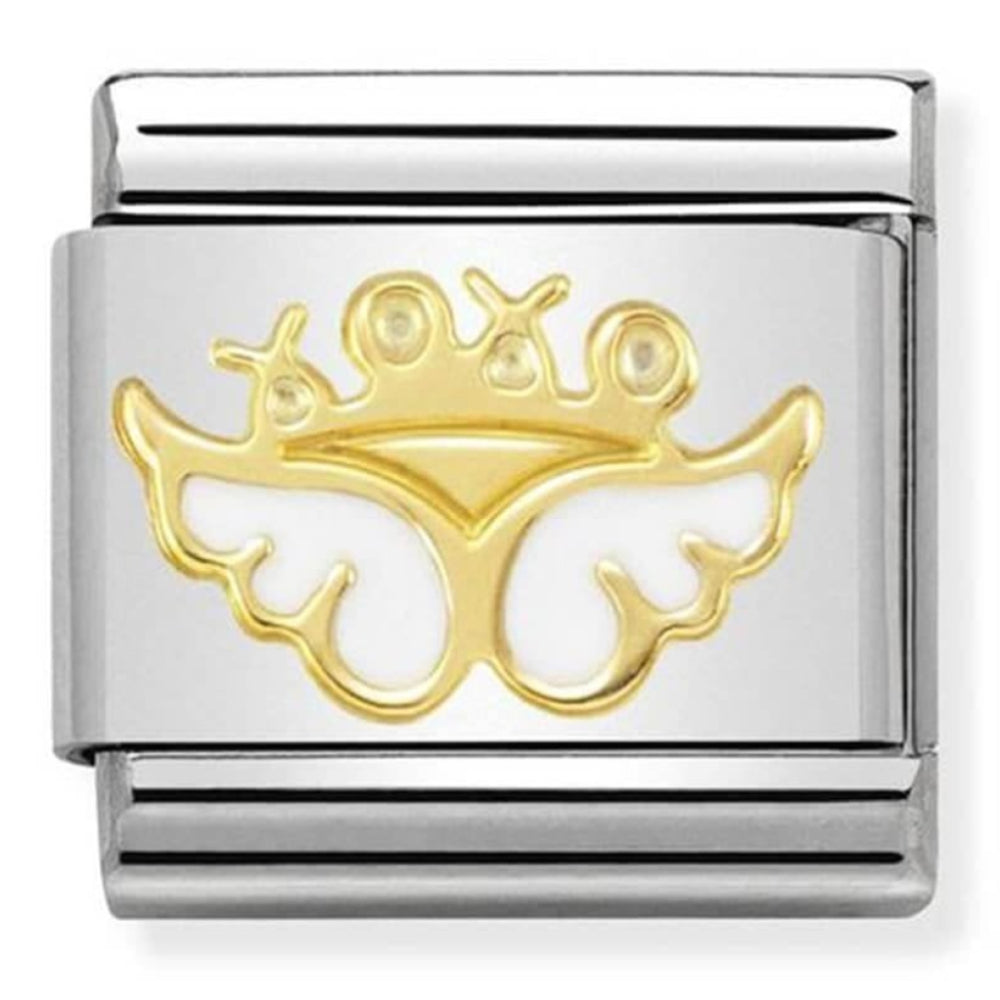 Classic Gold 750, Stainless Steel & Enamel Angel of Affection Link