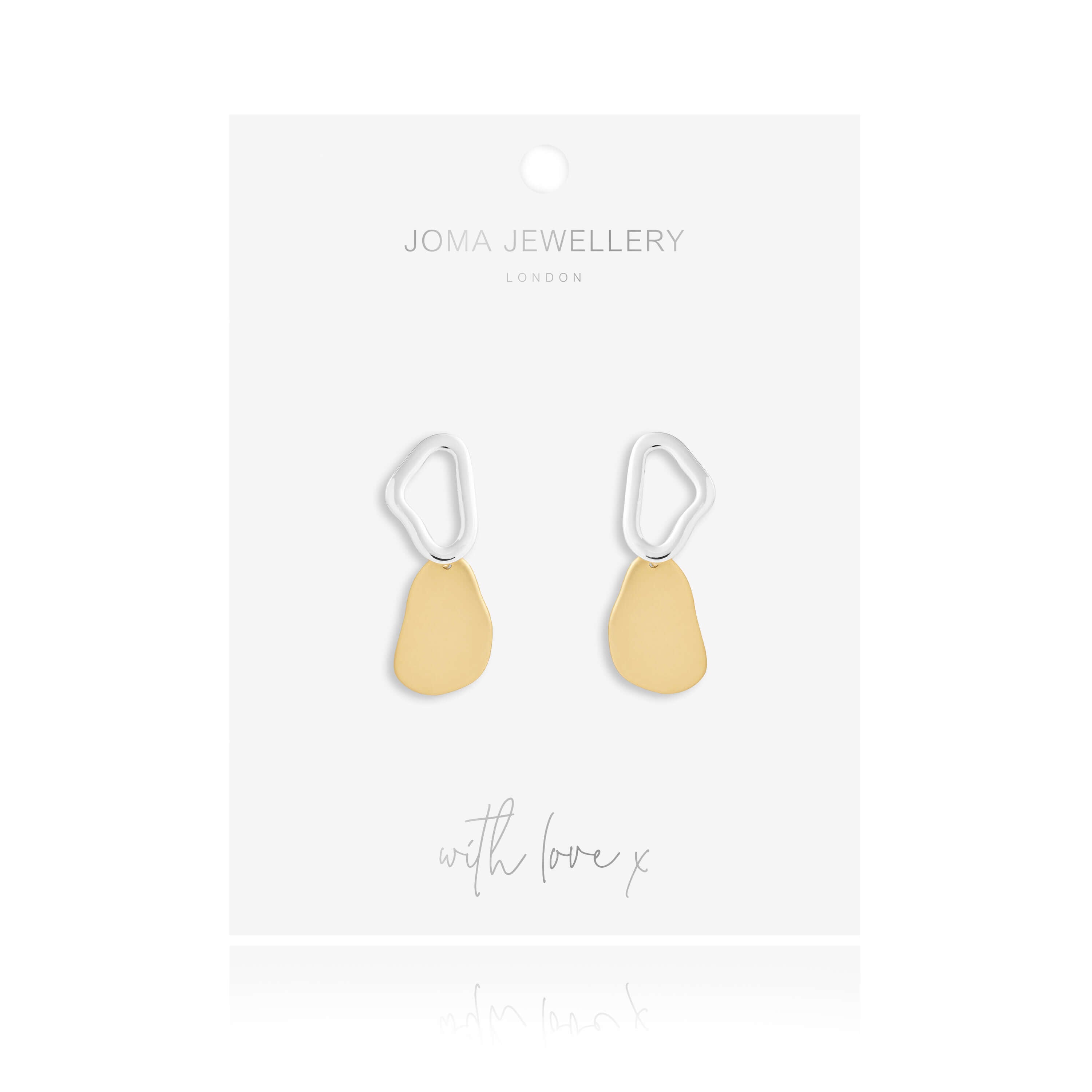 Statement Earrings | Silver And Gold | Two Tone Matte Pebble | Earrings