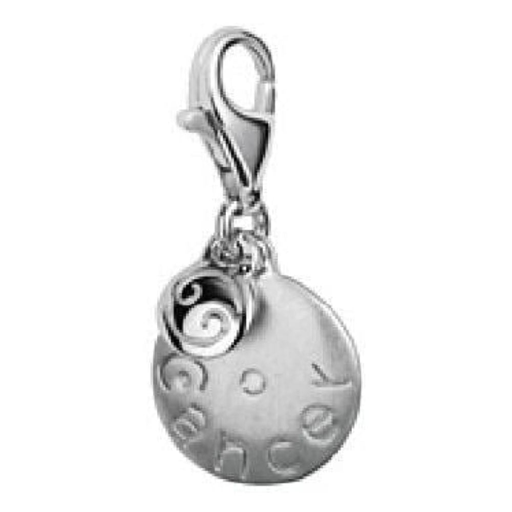 Ladies Cancer Start Sign Silver Charm