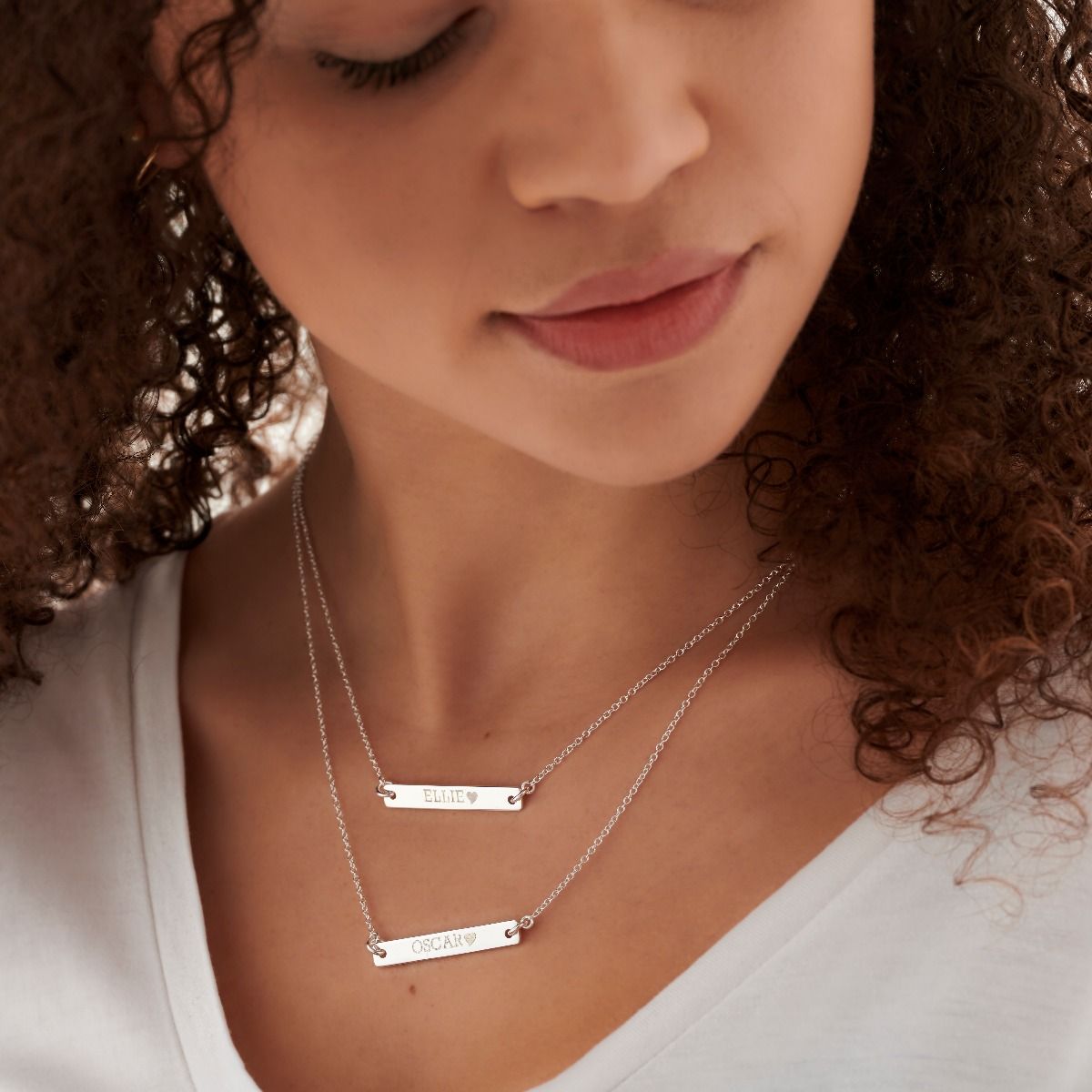 ID Bar Necklace 42cm-47cm