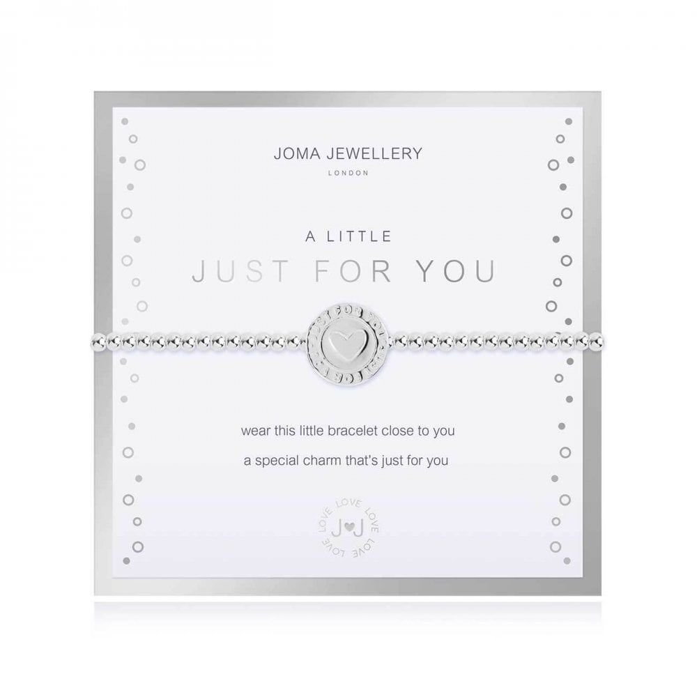 Beautifully Boxed A Littles | Just For You | Silver | Bracelet | 17.5cm Stretch