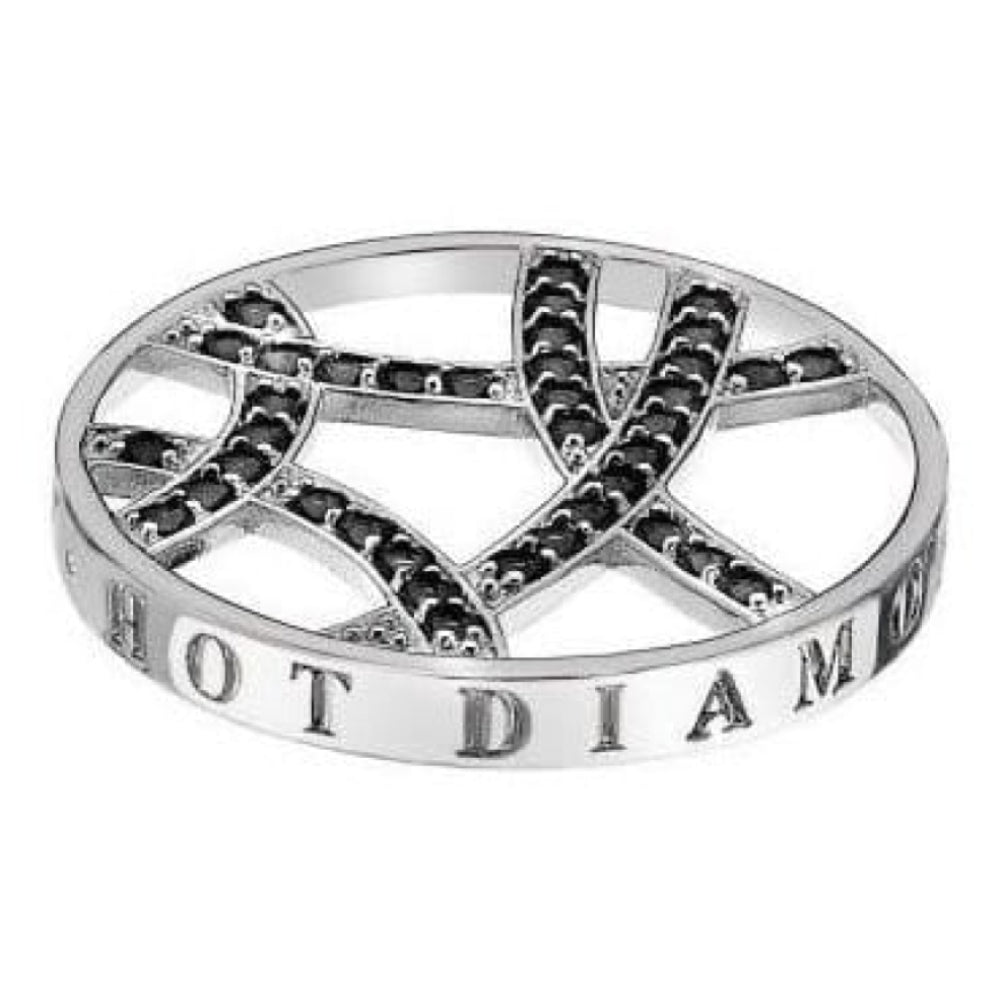 Ladies 33mm Silver Midnight Sparkle Arc Coin