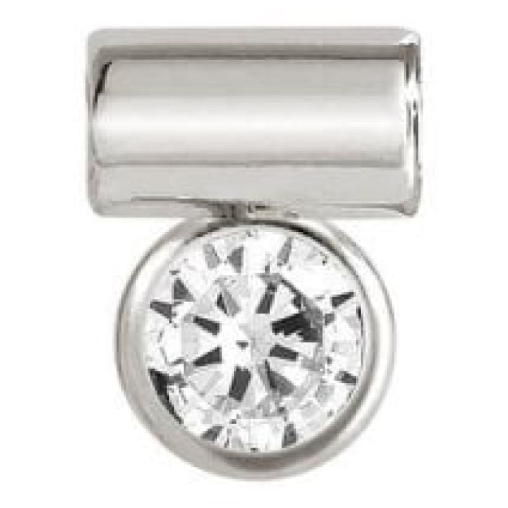 Seimia Round White Cubic Zirconia Charm