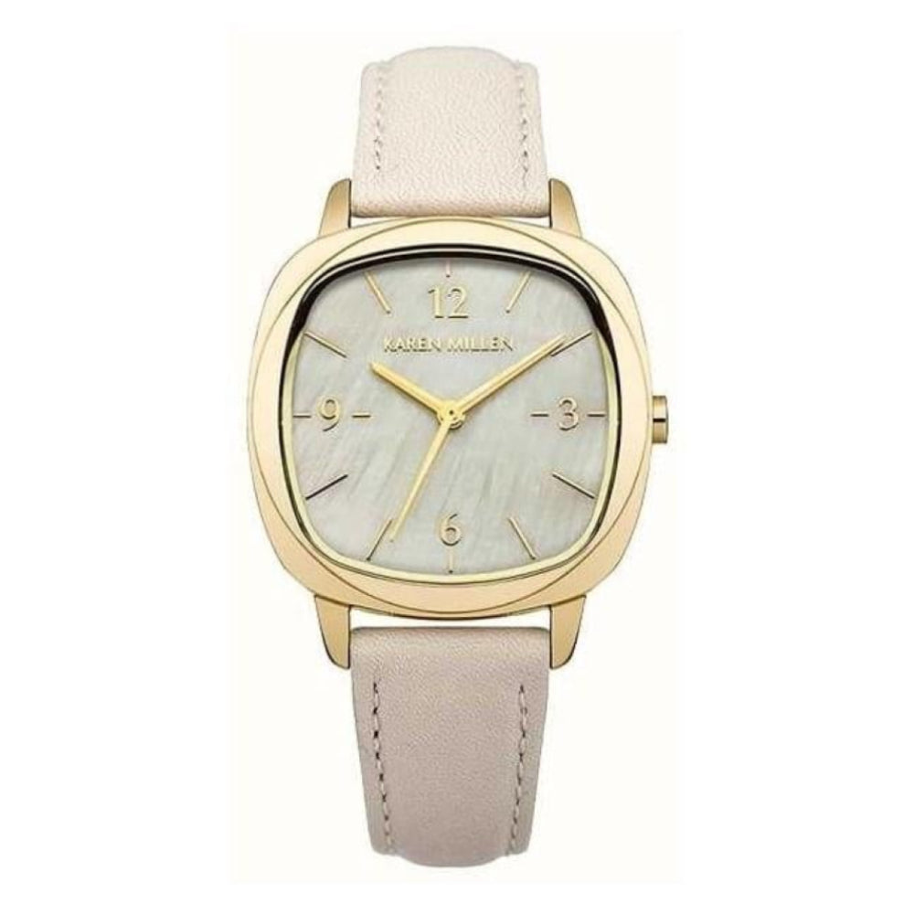 Ladies Quartz Movement Cream Leather Timepiece