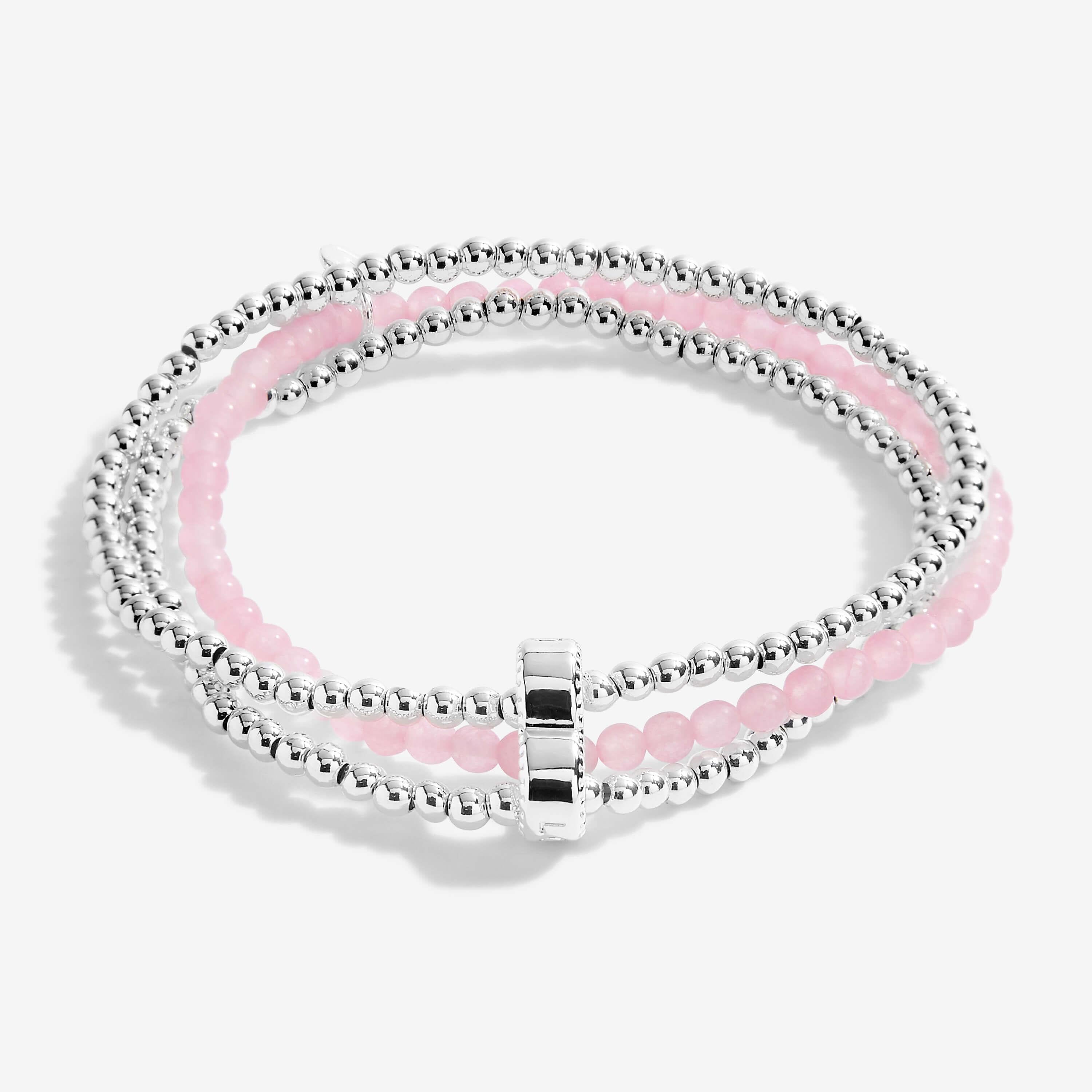 Wellness Stones | Silver | Rose Quartz Bracelet | 17.5cm Stretch