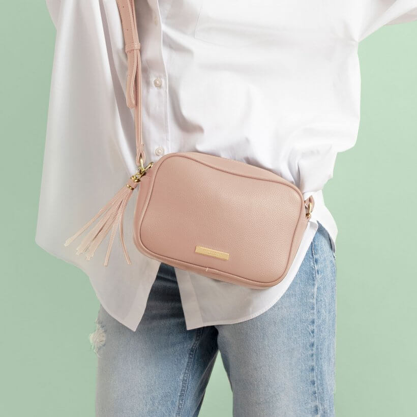 Sophia Tassel Crossbody Bag | Pale Pink