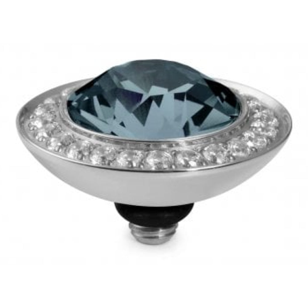 Famosa Silver 13mm Tondo Deluxe Ring Top Denim Blue