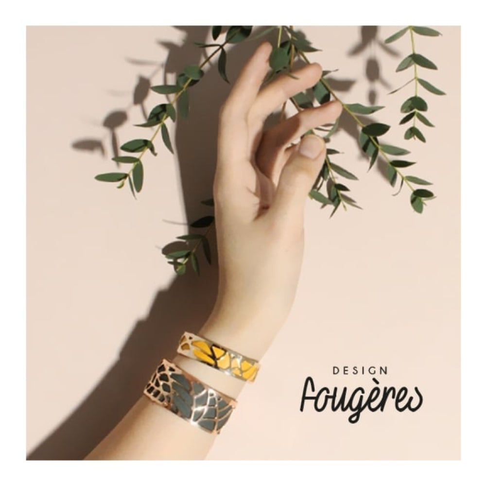 Gold Plated Fern Patteren 14MM Cuff
