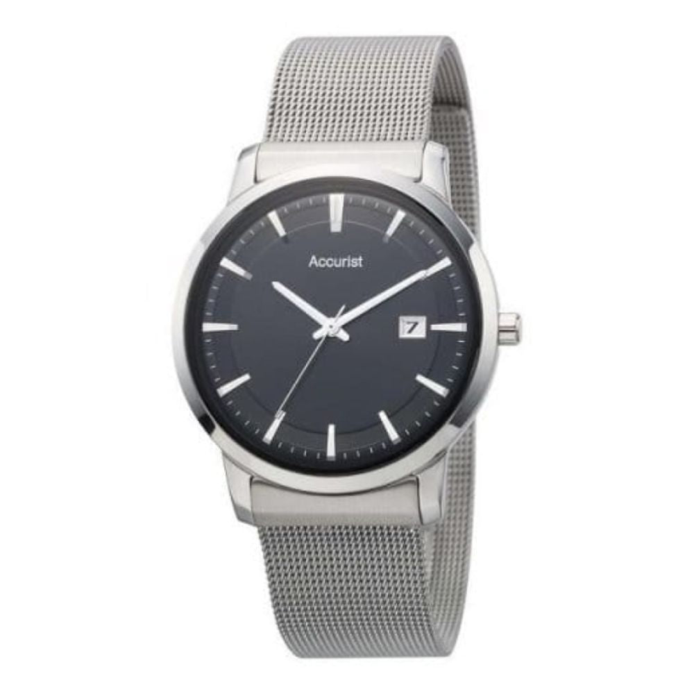 Gents Stainless Steel Mesh Bracelet Watch