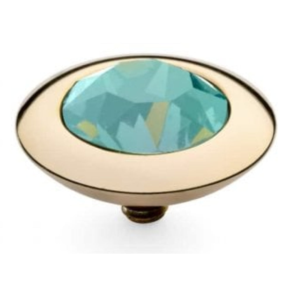 Famosa Gold 13mm Tondo Ring Top Pacific Opal