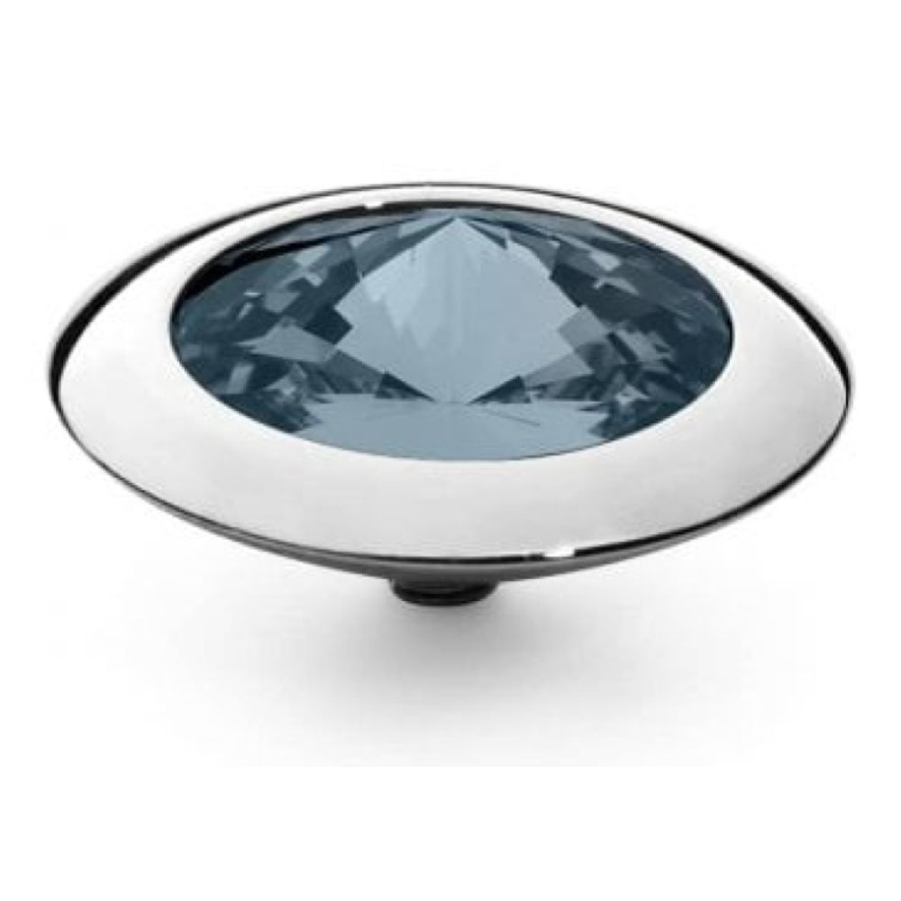 Famosa Silver 16mm Tondo Ring Top Denim Blue
