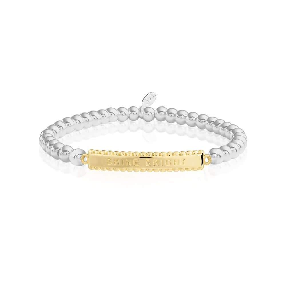 Bracelet Bar Shine Bright Silver Gold Stretch Bracelet