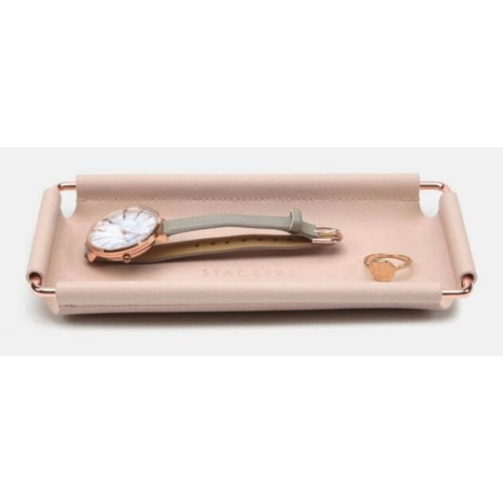 Blush Rectangle Metalframe Tray