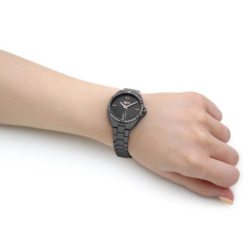 Felina Crystal Set Grey Bracelet Ladies Watch