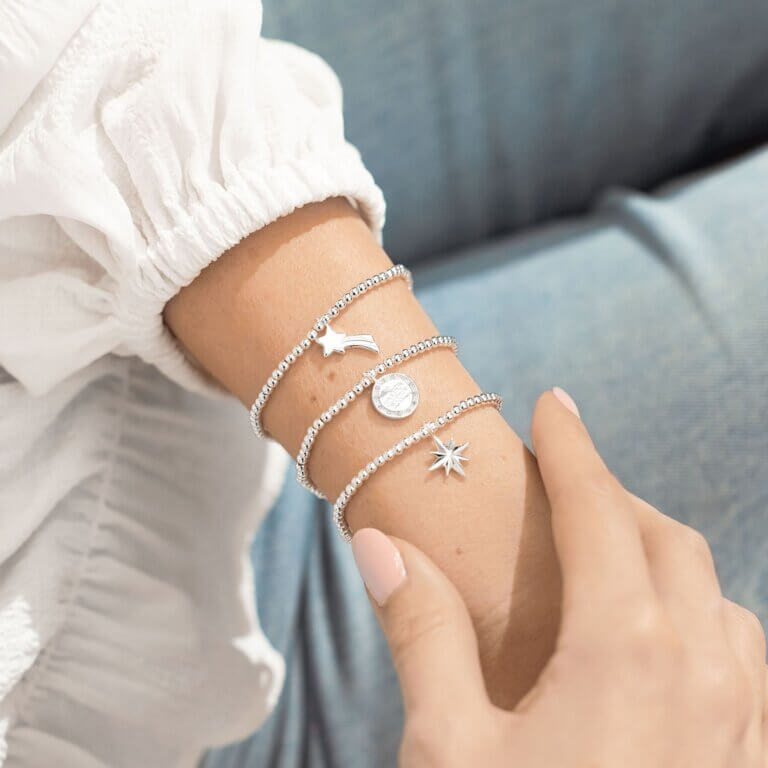 Celebration Set | One In A Million | Silver | Set Of 3 Bracelets | 17.5cm Stretch