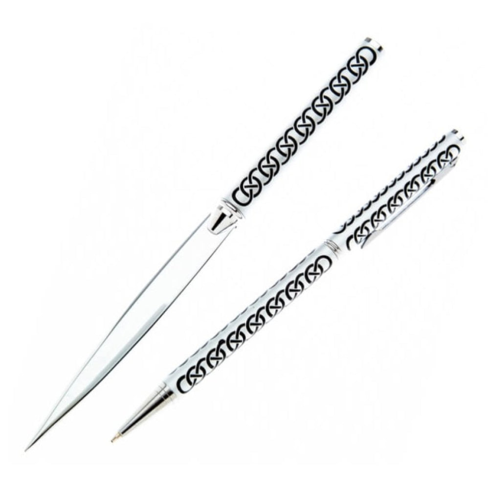 Celtic Eight Knot Ballpoint Pen and Knife Set