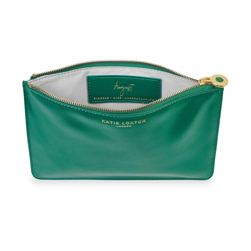 Birthstone Perfect Pouch | August | Aventurine | Green