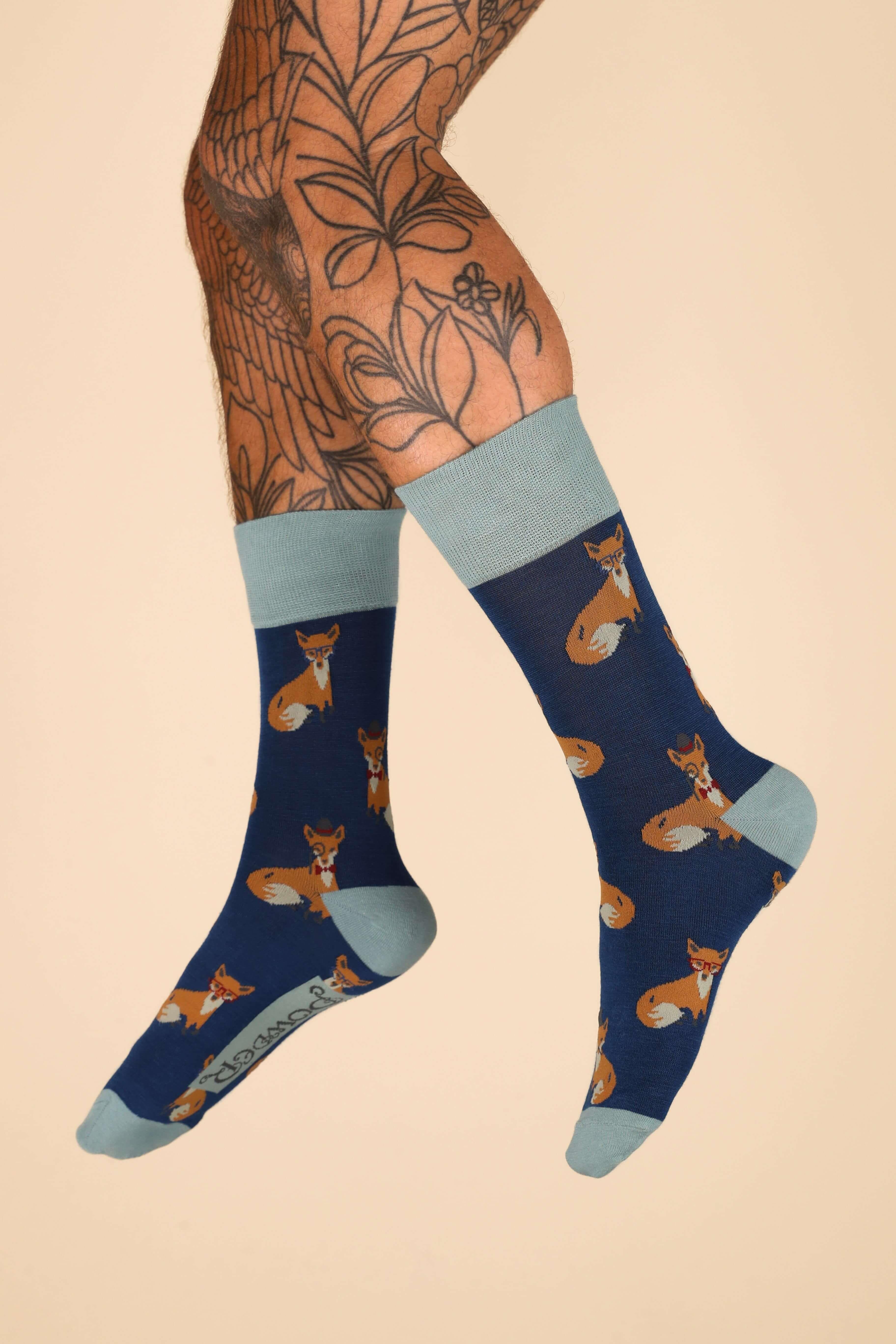 Men's Esteemed Foxes Socks - Blue