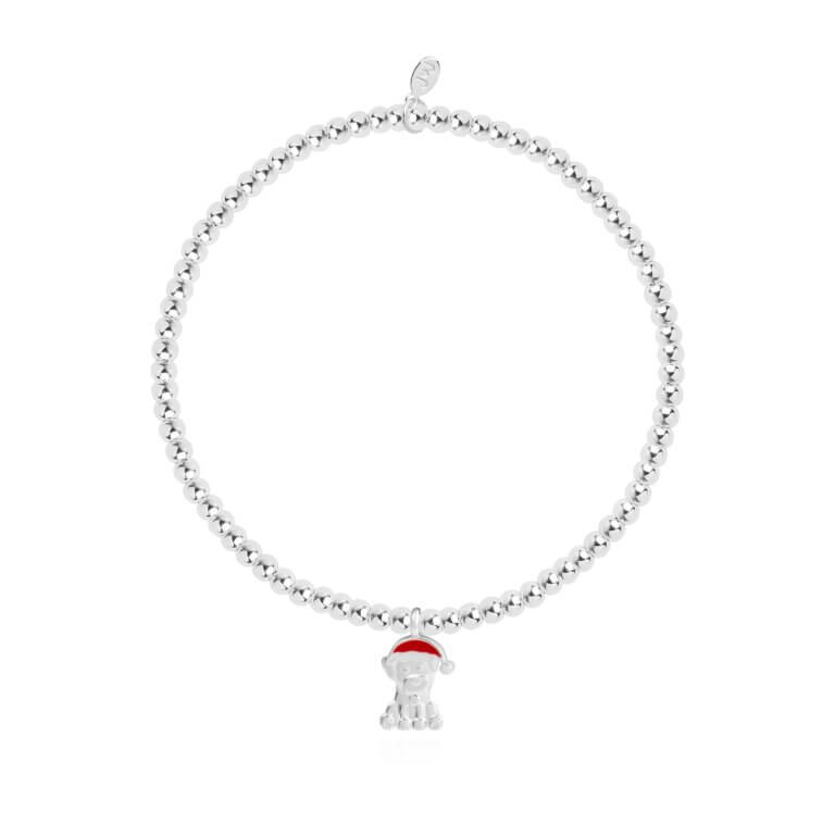 A Little | Santa Paws | Silver | Bracelet | 15.5cm Stretch