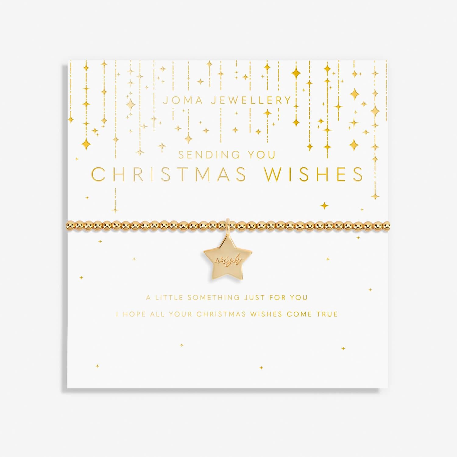 My Moments Christmas 'Sending You Christmas Wishes' Gold Bracelet