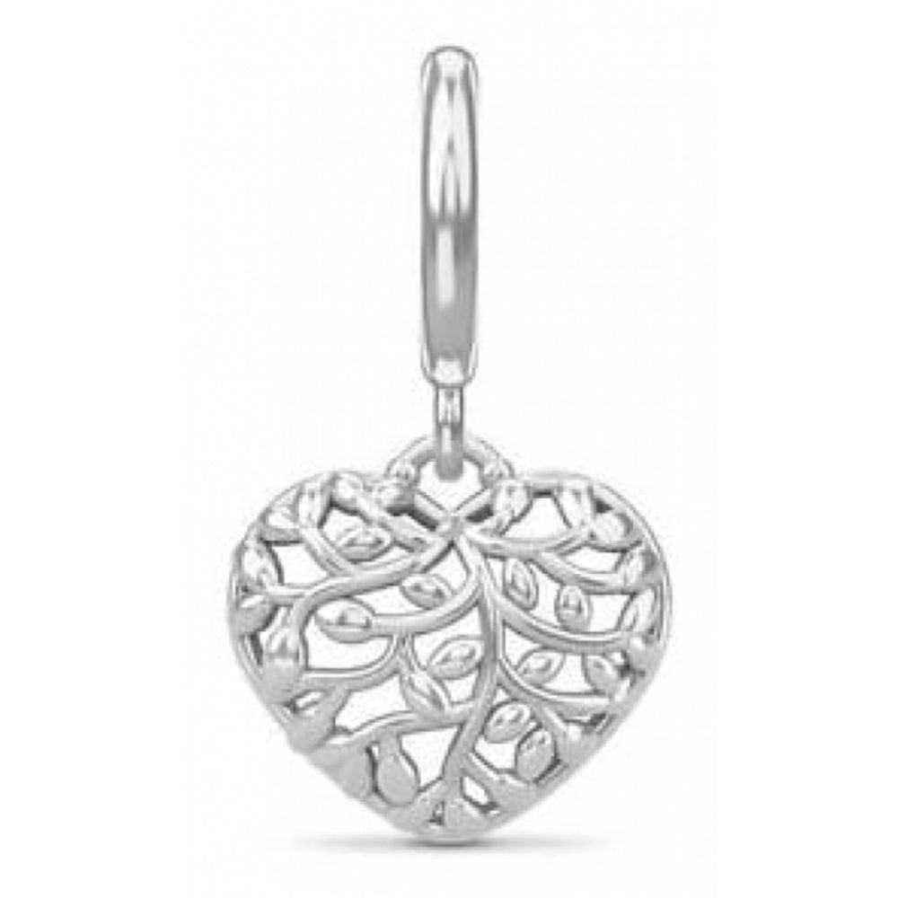 Twisted Heart Sterling Silver Charm