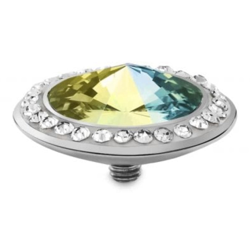 Famosa Silver 16mm Tondo Deluxe Ring Top Aurora Boreale