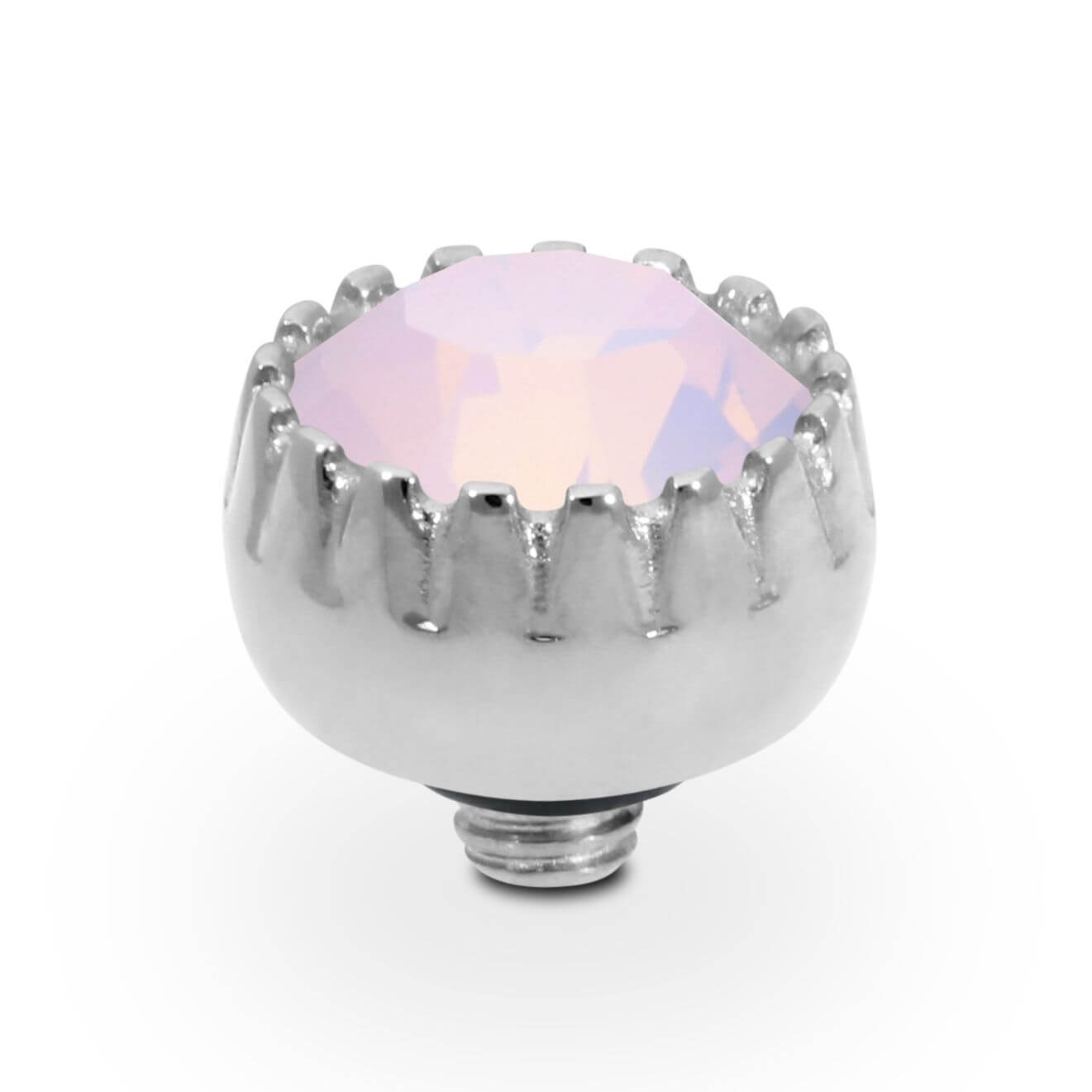 LONDON Small (S/P) 8mm Rose Opal Ring Top