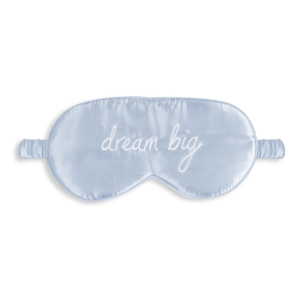 SATIN EYE MASK - DREAM BIG - blue - 11x21.5cm