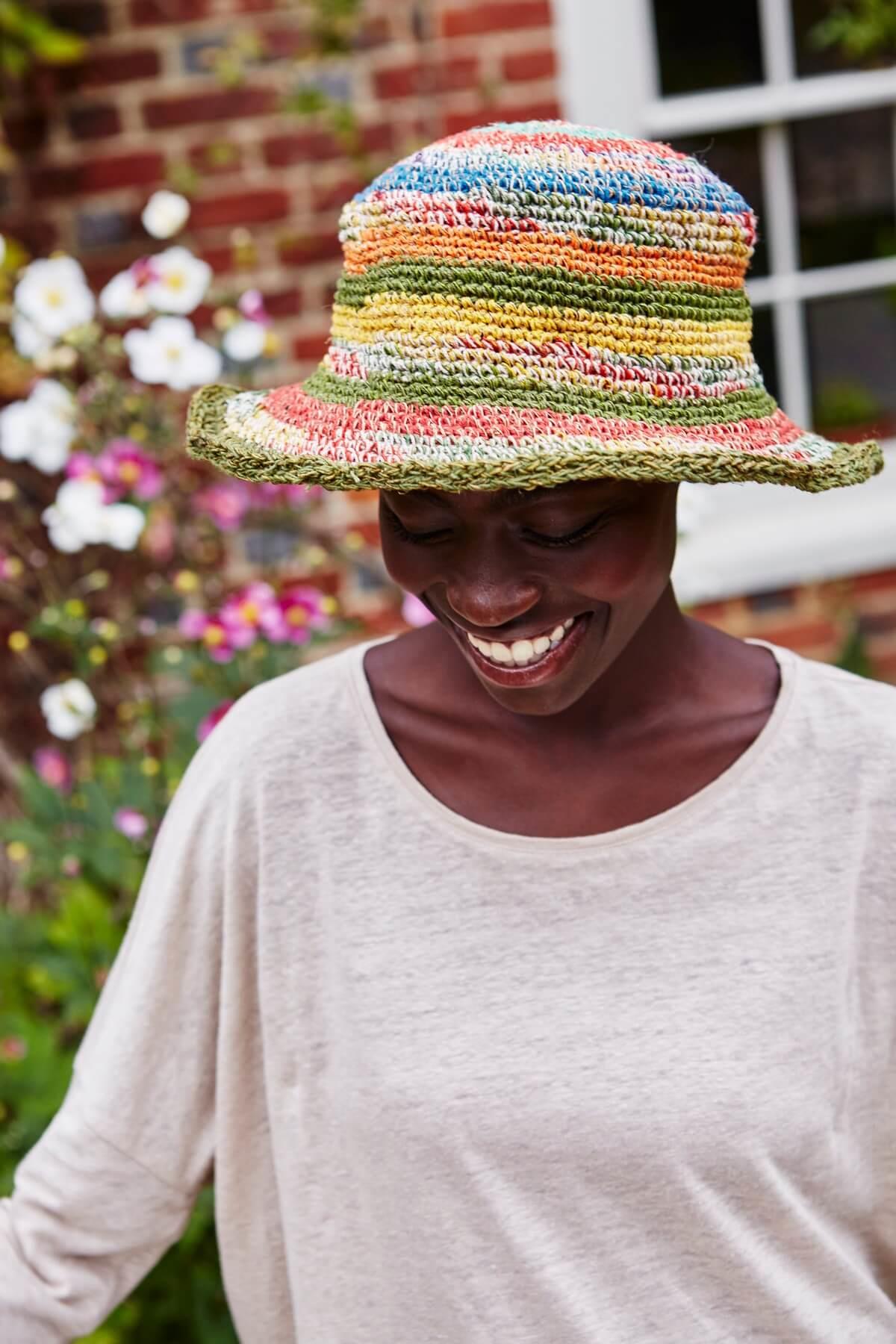 Striped Hemp/Cotton Hat