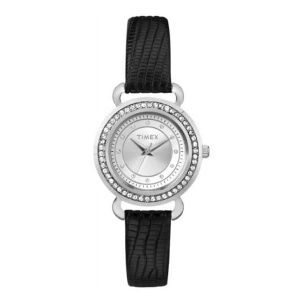 Stone Set Silver Tone Wristwatch