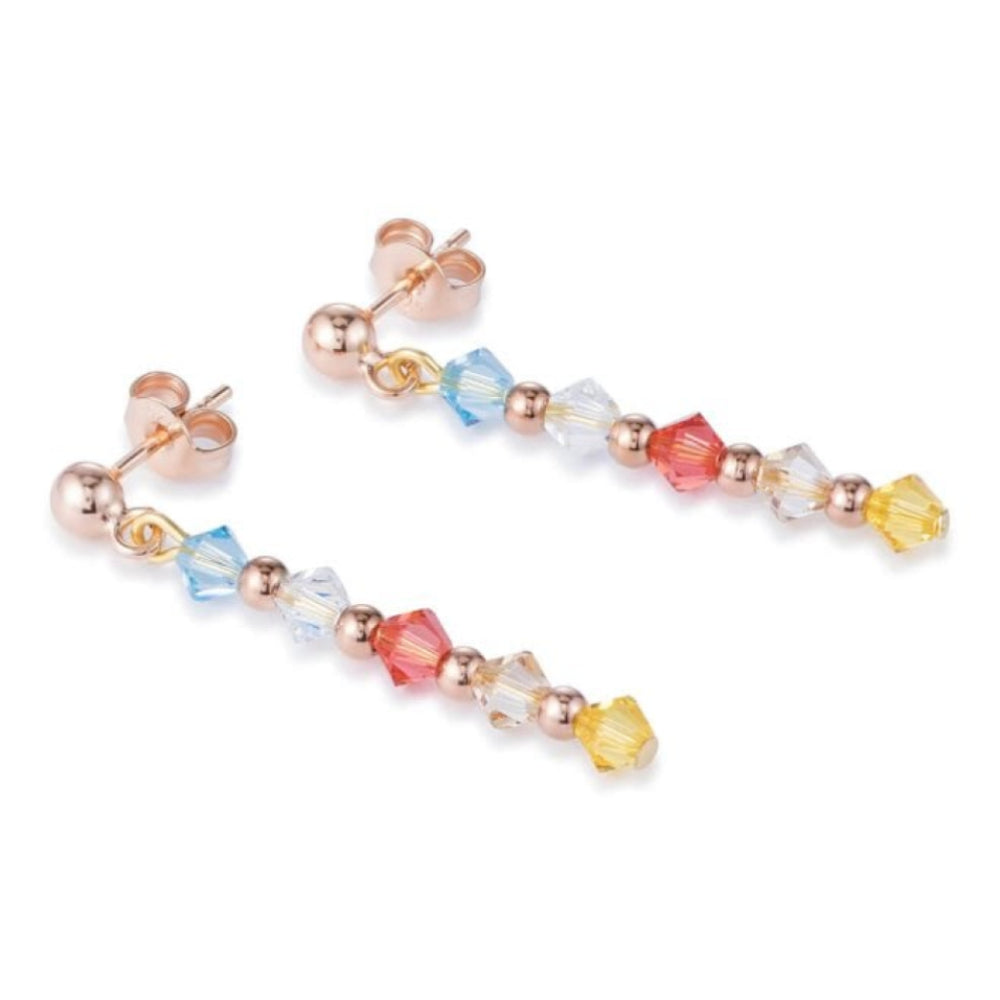 Multicolour Pastel Earrings with Stickpin