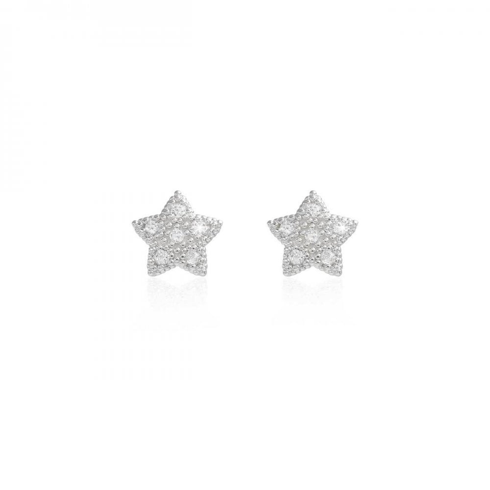 Bella | Silver | Pave Star Stud | Earrings