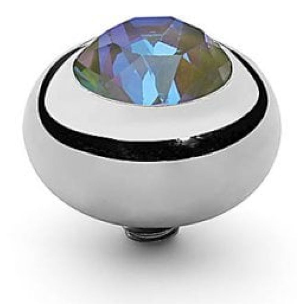 10mm Interchangeable Tondo Army Green Delite Crystal Top in S/P