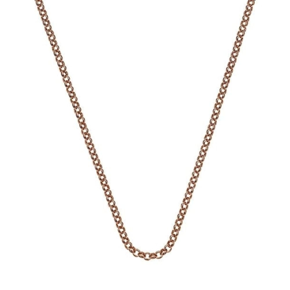 Rose Gold Plate Sterling Silver Belcher Chain - 24"