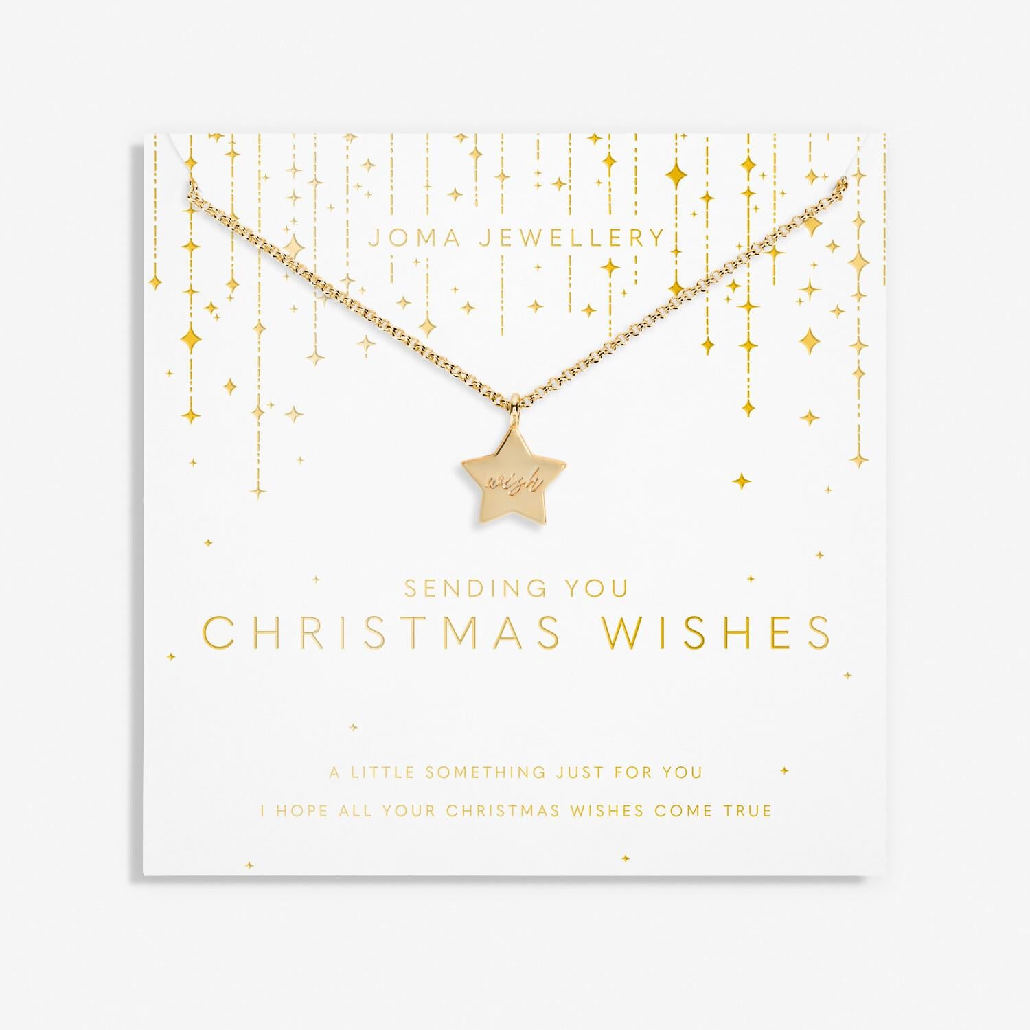 My Moments Christmas 'Sending You Christmas Wishes' Gold Necklace