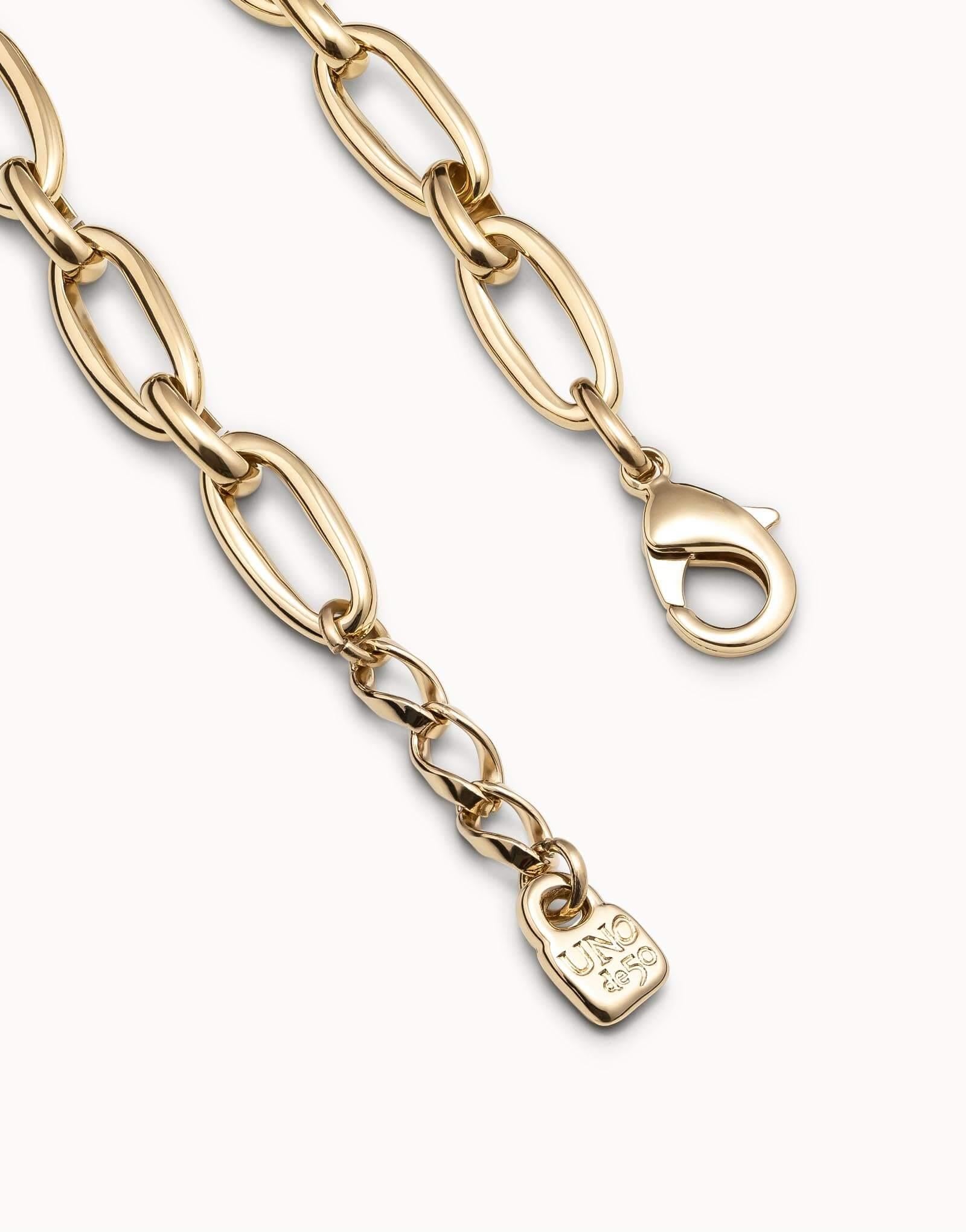 Alien Gold Plated Medium Oval Links Bracelet