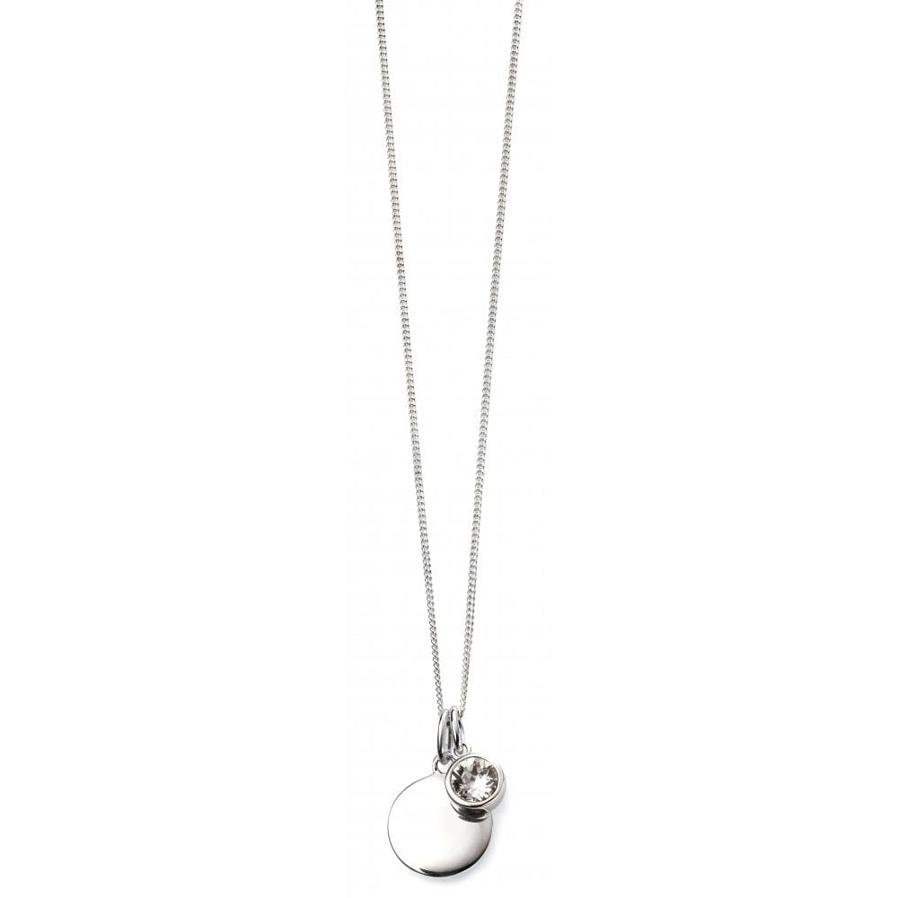 April Birth Stone Sterling Silver Pendant
