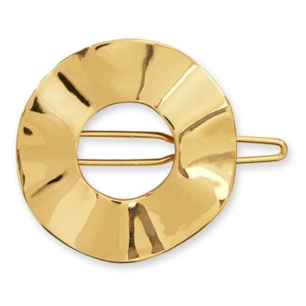 Hair Accessory | Ribbon Gold Hoop Hair Clip
