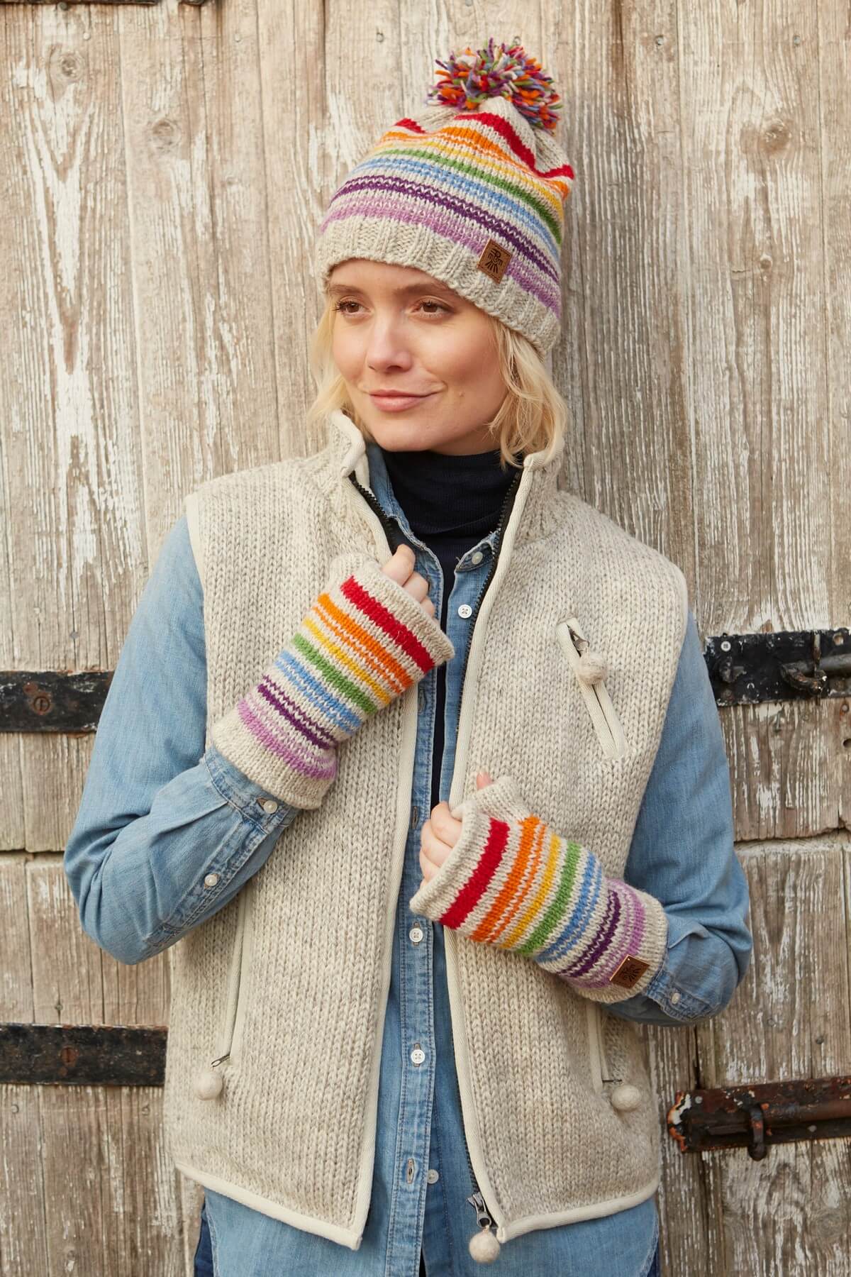 Hexham Bobble Beanie Oatmeal
