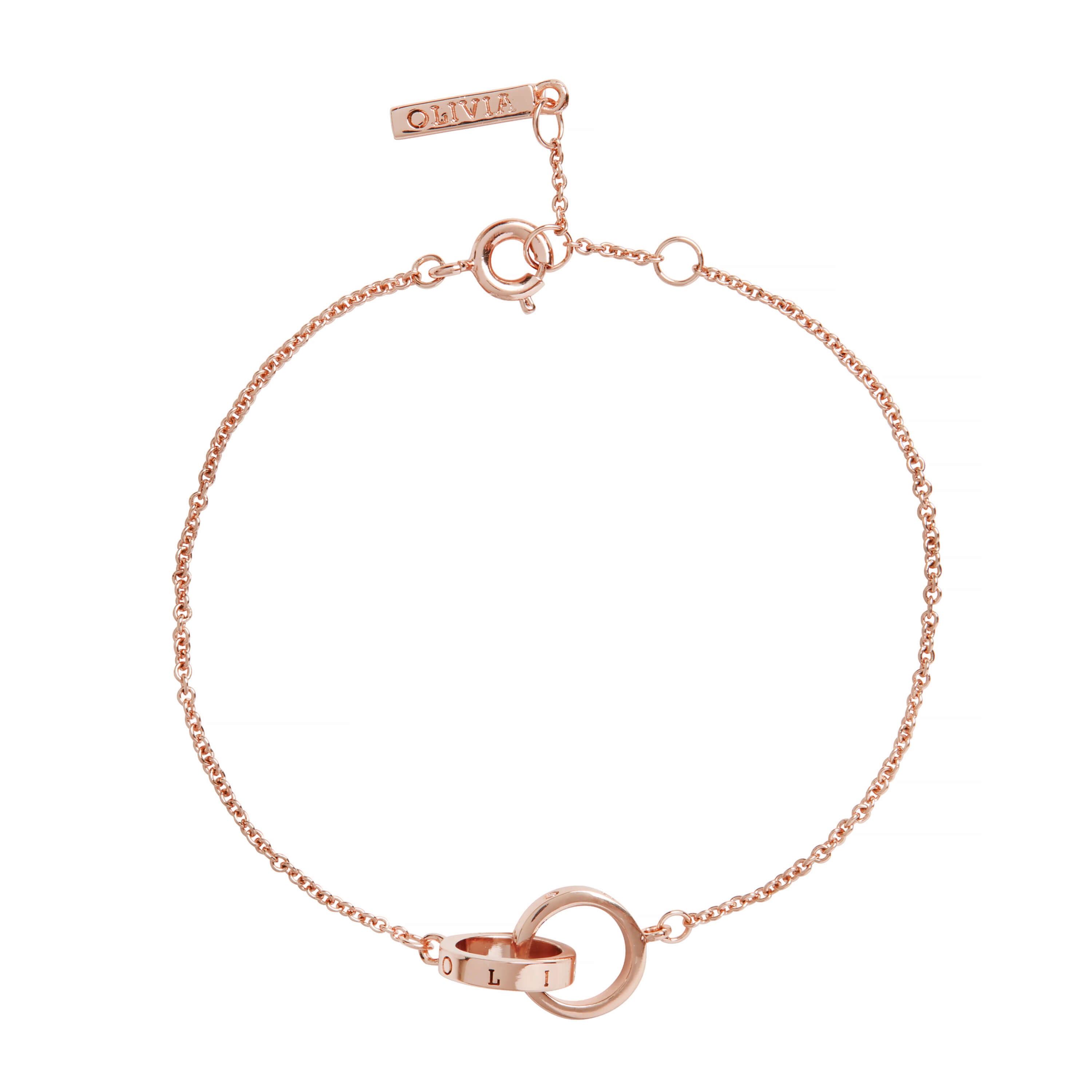 The Classics 18K Rose Gold Plating Interlink Chain Bracelets