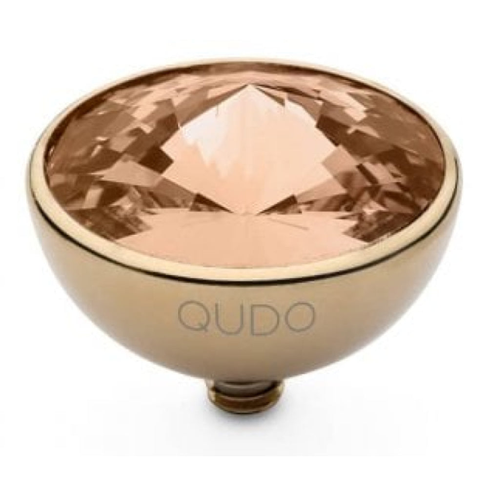 Famosa Gold 13mm Bottone Ring Top Light Peach