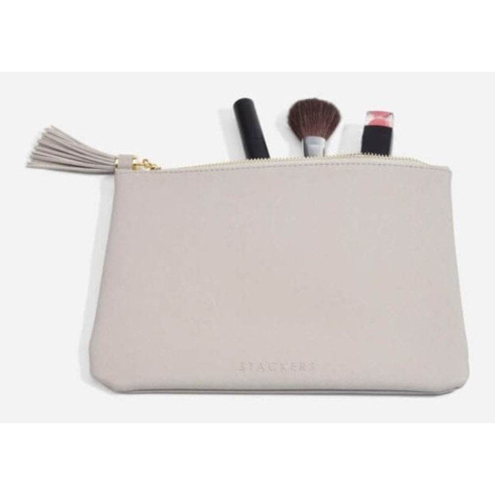 Taupe Zipped Pouch Bag