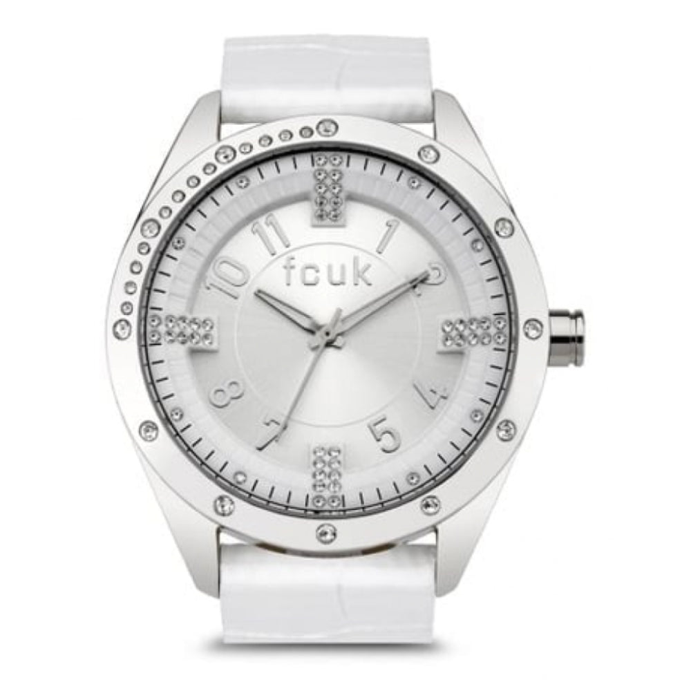 Ladies Quartz Analogue Wristwatch With Stone Set Bezel And Dial