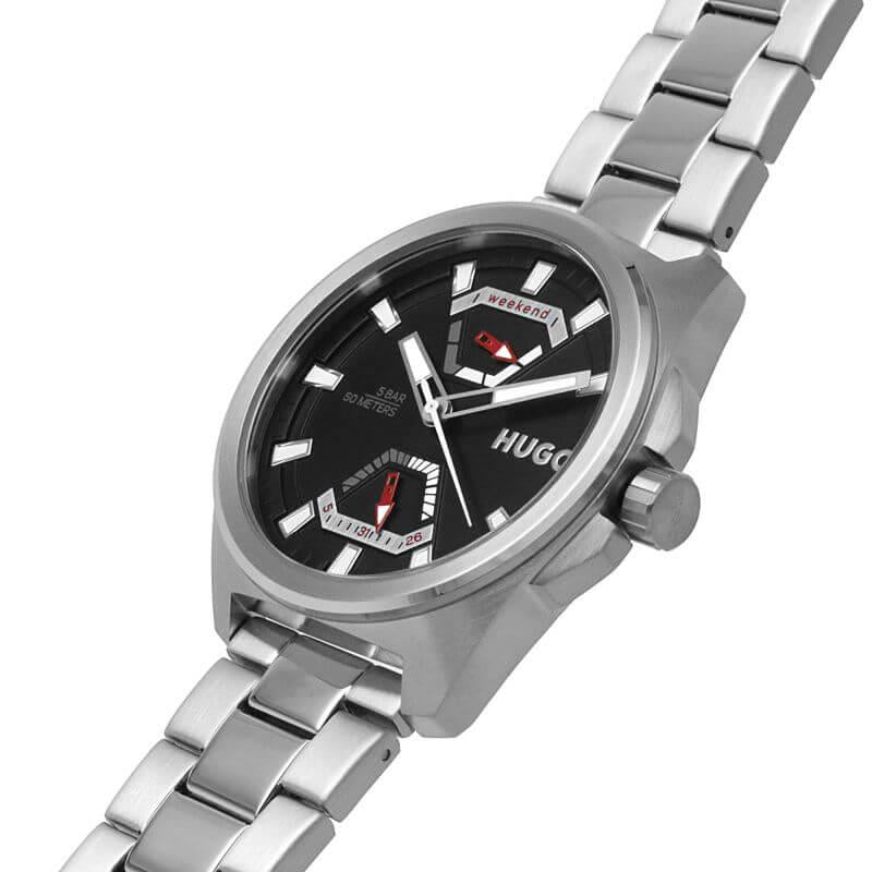 EXPOSE Black Dial Steel Bracelet Strap Gents Watch