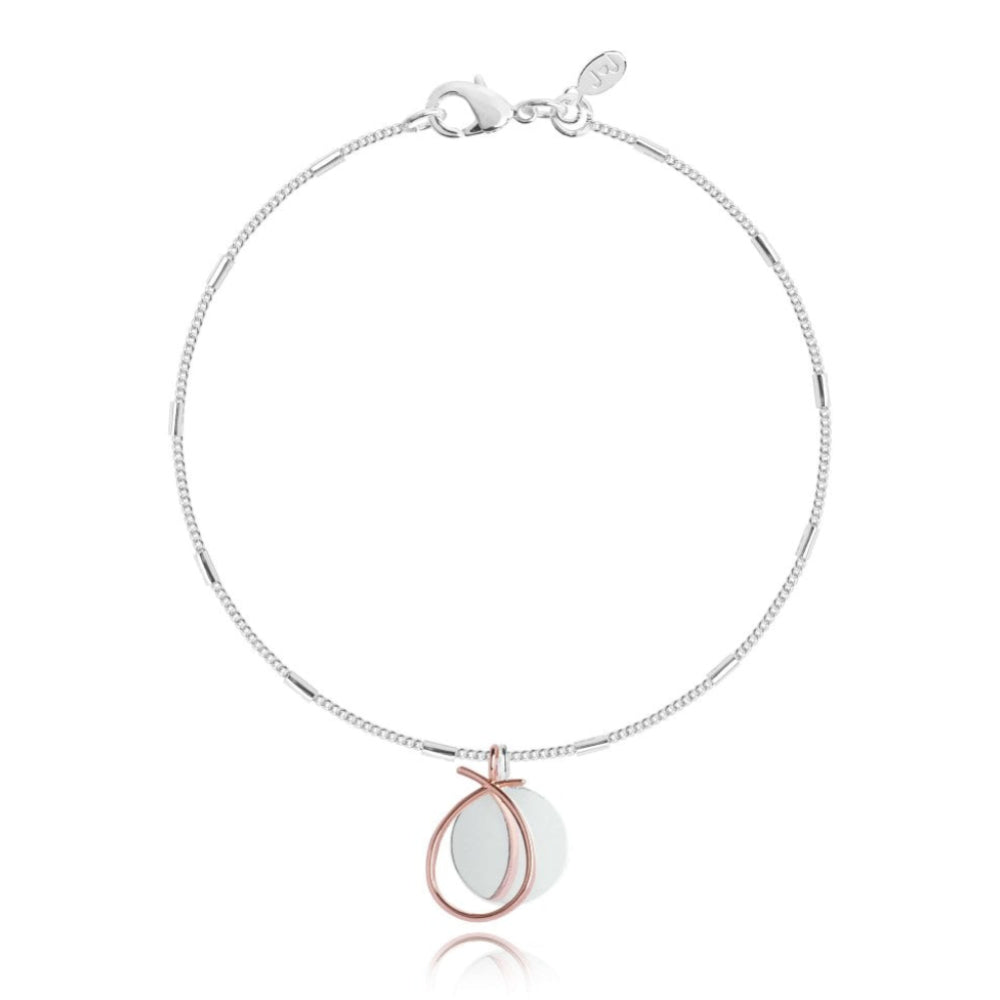 ALINA Circle Bracelet - Silver And Rose Gold - Bracelet - 18cm