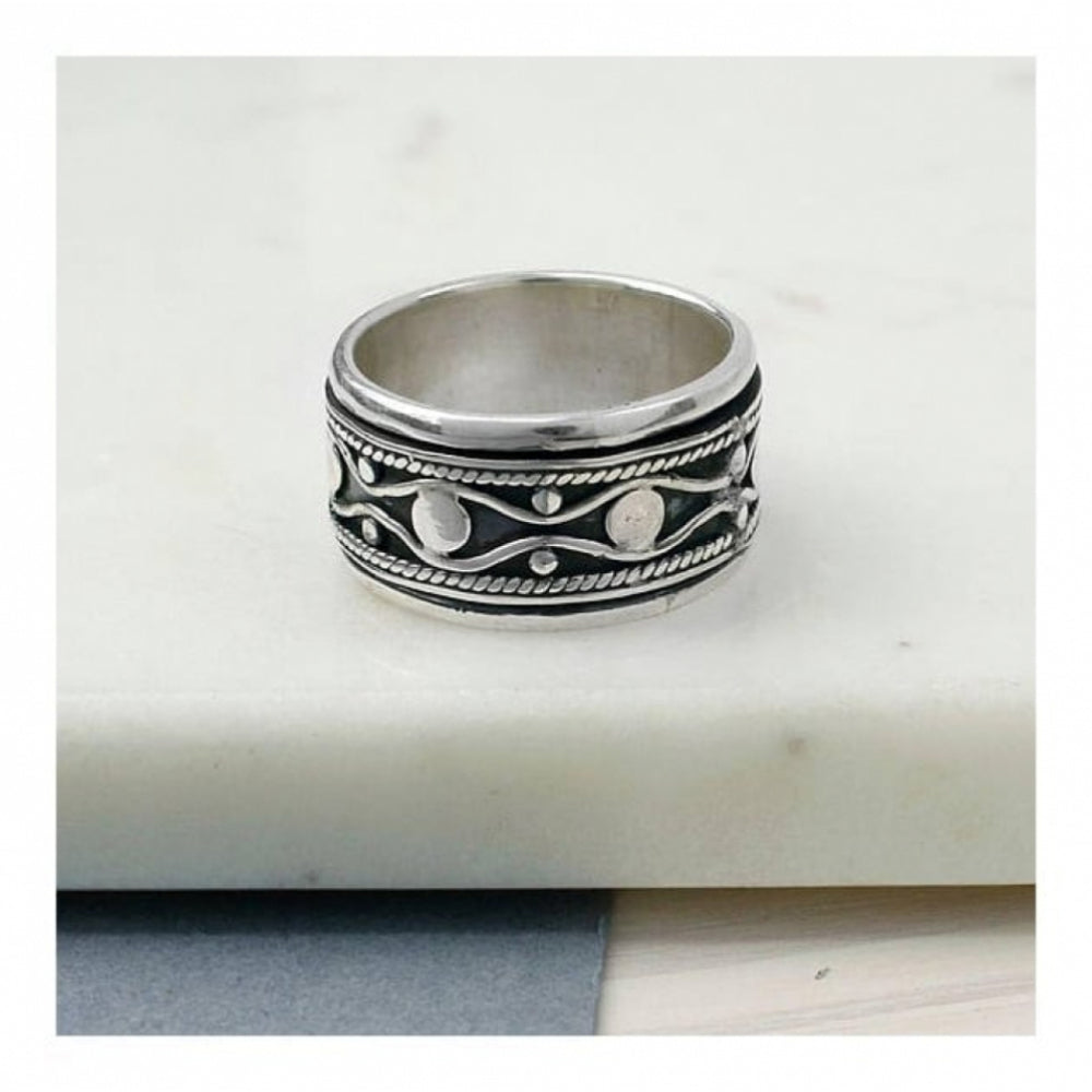 Silver Ethnic Spinning Ring