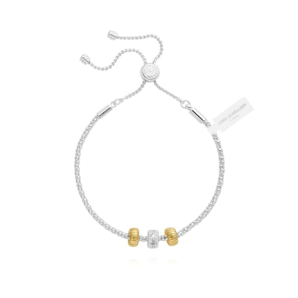Halo Silver And Gold Charm Bracelet