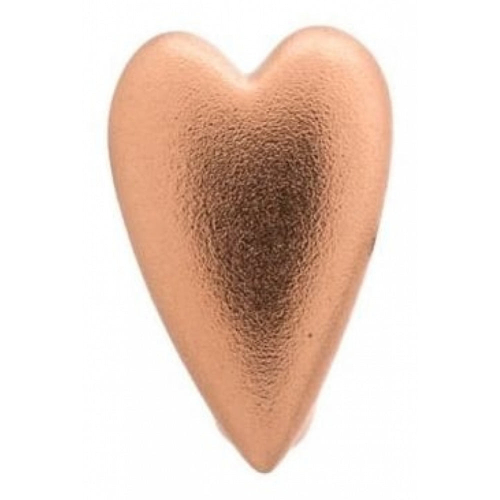 Rose Gold Brushed Heart Charm
