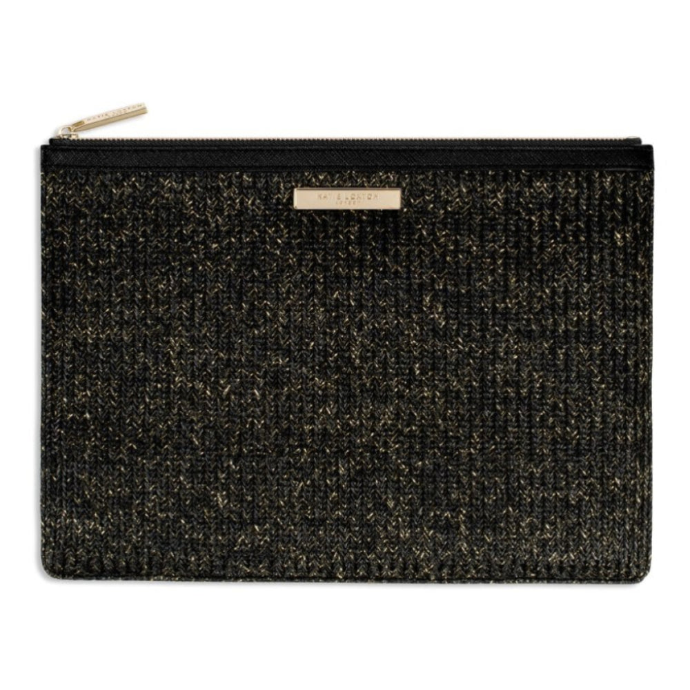 Beach Luxe Pouch - Black Straw - 20x29cm
